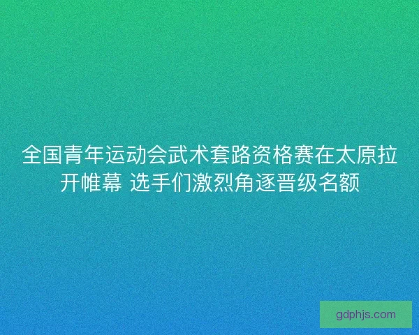 全国青年运动会武术套路资格赛在太原拉开帷幕 选手们激烈角逐晋级名额